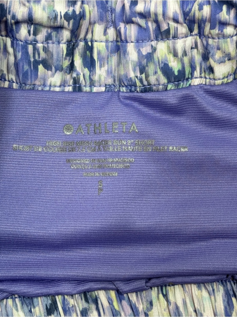 Athleta High Rise Mesh Racer Run Athletic Shorts Purple Small - Picture 13 of 15